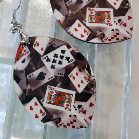 Deck of Cards Earrings - Picture 2 of 8